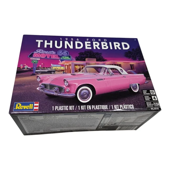 Revell 1956 Ford Thunderbird 1:24 Model Kit #85-4518 Pink Route 66 Series NIB - Picture 3 of 11